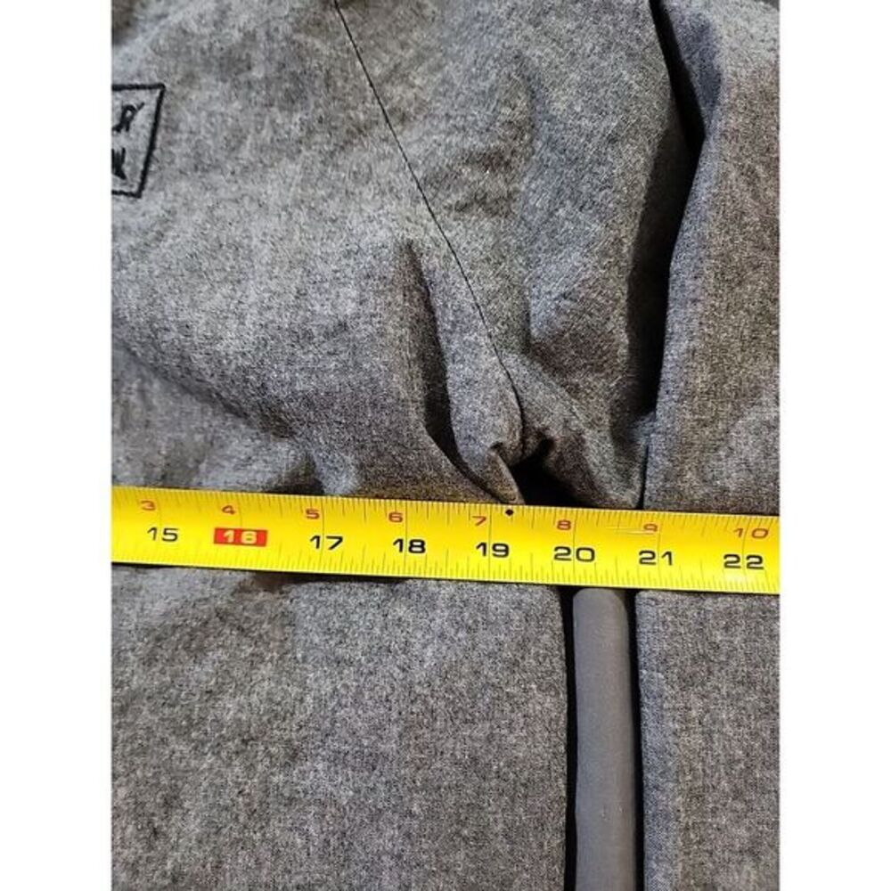 Krew Black Denim Snap Up Hoodie Long Sleeve Jacket Mens Size Medium - Picture 4 of 9